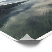 ボヒンジ湖スロベニア霧の山の水写真 ポスター (角)