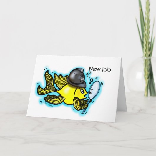 ボビーの魚のおもしろいなイギリスの警官挨拶状 カード (正面)