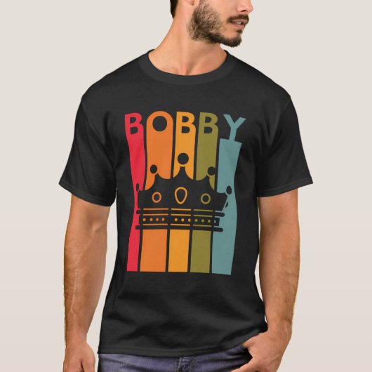 ボビーギフトアイディアボーイズ男性レトロ名Vint Tシャツ (正面)