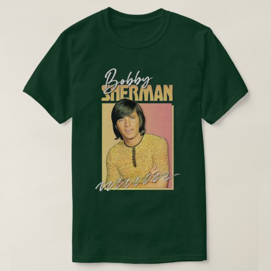 ボビーシャーマンレトロ1970sエステティックファンデザイン tシャツ (デザイン正面)