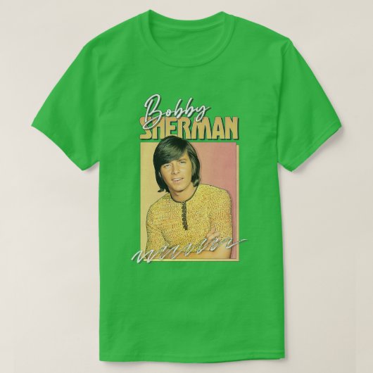 ボビーシャーマンレトロ1970sエステティックファンデザイン tシャツ (デザイン正面)