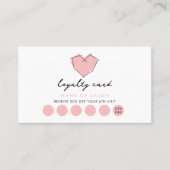 ボビーピンロゴ美容師ピンクロイヤリティカード ロイヤリティカード (正面)