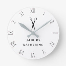 ボビーピンローマ数字シザーホワイトヘアサロン