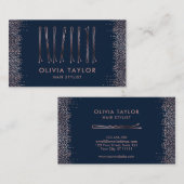 ボビーピン美容師ヘアサロン美容師 名刺 (正面/裏面)