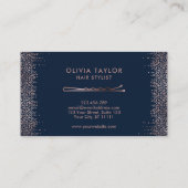 ボビーピン美容師ヘアサロン美容師 名刺 (裏面)