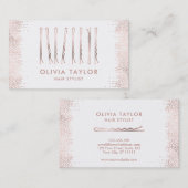 ボビーピン美容師ヘアサロン美容師 名刺 (正面/裏面)