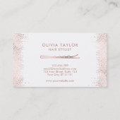 ボビーピン美容師ヘアサロン美容師 名刺 (裏面)