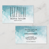 ボビーピン美容師ヘアサロン美容師 名刺 (正面/裏面)