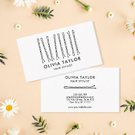 ボビーピン美容師ヘアサロン美容師 名刺