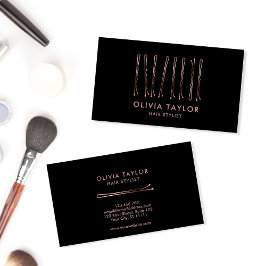 ボビーピン美容師ヘアサロン美容師 名刺