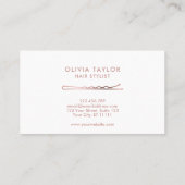 ボビーピン美容師ヘアサロン美容師 名刺 (裏面)