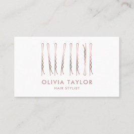 ボビーピン美容師ヘアサロン美容師 名刺