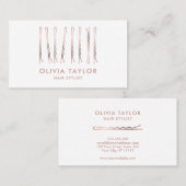 ボビーピン美容師ヘアサロン美容師 名刺 (正面/裏面)