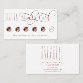 ボビーピン美容師ヘアサロン美容師 名刺 (正面/裏面)