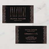 ボビーピン美容師ヘアサロン美容師 名刺 (正面/裏面)