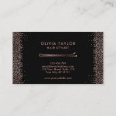 ボビーピン美容師ヘアサロン美容師 名刺 (裏面)