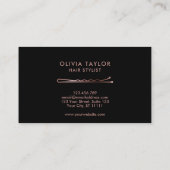 ボビーピン美容師ヘアサロン美容師 名刺 (裏面)