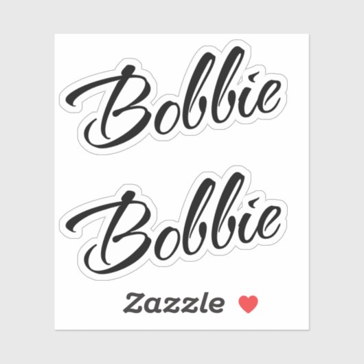 ボビー名x2 Vinyl シール (シート)
