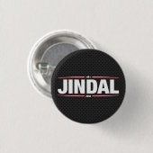 ボビーJindal 2016年(星は及び-黒を縞で飾ります) 缶バッジ (正面&裏面)
