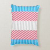 ボファンキーホストライプ抽象芸術トランスジェンダープライド国旗 アクセントクッション (裏面(縦))