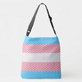 ボファンキーホストライプ抽象芸術トランスジェンダープライド国旗 クロスボディバッグ (裏面)