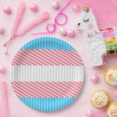 ボファンキーホストライプ抽象芸術トランスジェンダープライド国旗 ペーパープレート (パーティー)