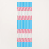 ボファンキーホストライプ抽象芸術トランスジェンダープライド国旗 ヨガマット (正面)