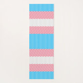 ボファンキーホストライプ抽象芸術トランスジェンダープライド国旗 ヨガマット (裏面)