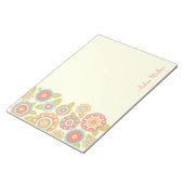 ボファンキーホレトロ花結婚の数 ノートパッド (アングル)