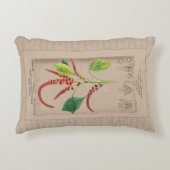 ボフランスのタニカルイラストレーションアマランサス アクセントクッション (正面)