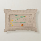 ボフランスのタニカルイラストレーションダフォディル アクセントクッション (正面)