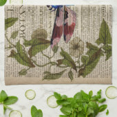 ボフランスのタ葉モダンヴィンテージ キッチンタオル (折り畳み)