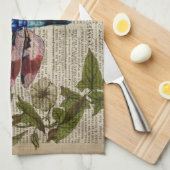 ボフランスのタ葉モダンヴィンテージ キッチンタオル (四つ折り)