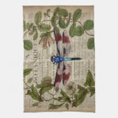 ボフランスのタ葉モダンヴィンテージ キッチンタオル (縦)