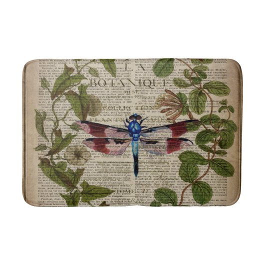 ボフランスのタ葉モダンヴィンテージ バスマット (正面)