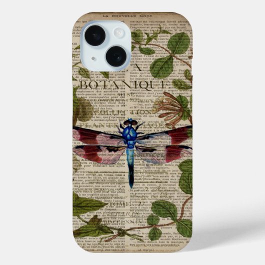 ボフランスのタ葉モダンヴィンテージ Case-Mate iPhoneケース (裏面)