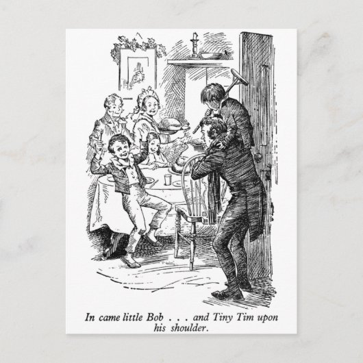ボブとティニー・ティム(文字) ポストカード (正面)