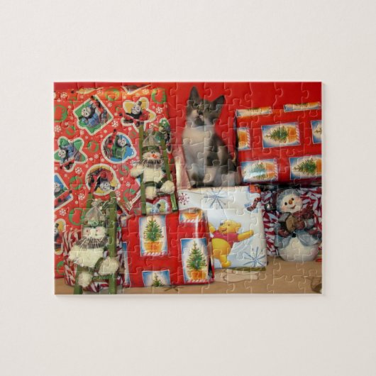 ボブのクリスマスパズル- Cat / Kitten ジグソーパズル (横)
