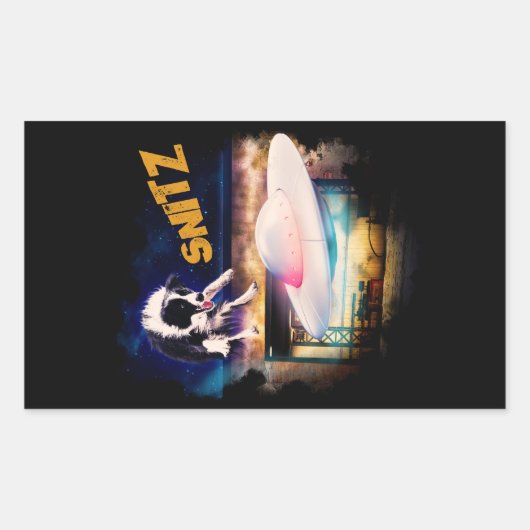 ボブのソーサー修理のシール・スニッツ 長方形シール (正面)