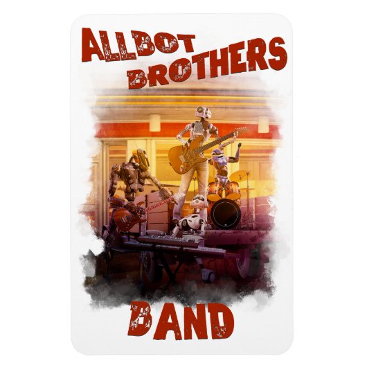 ボブのソーサー修理のAllbot Brothers Band マグネット (縦)