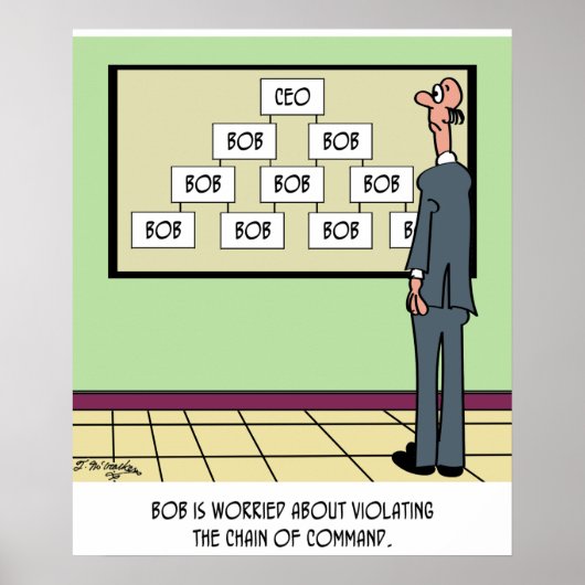 ボブは組織図で唯一の ポスター (正面)