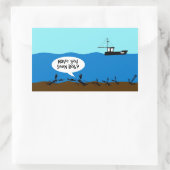 ボブを見た？ 長方形シール (バッグ)