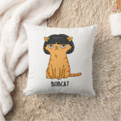 ボブキャッおもしろいトボブヘアパン クッション (ブランケット)