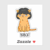 ボブキャッおもしろいトボブヘアパン シール (シート)