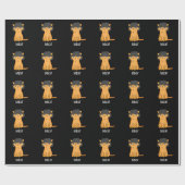 ボブキャッおもしろいトボブヘアプンダークBG ラッピングペーパー (フラット)