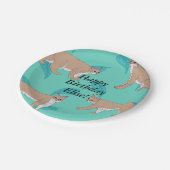 ボブキャッツ誕生日 ペーパープレート (アングル)