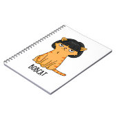 ボブキャットおもしろネコ ボブヘア パン ノートブック (左側)