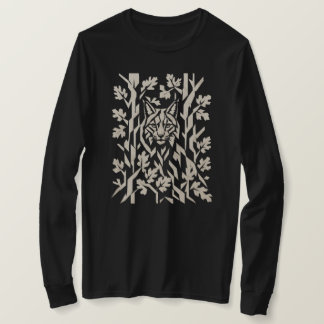 ボブキャットの森の野生グラフィック Tシャツ