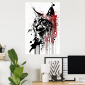 ボブキャットインクポートレート ポスター (ホームオフィス)