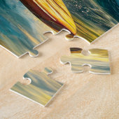 ボブキャットサーフィンアラスカデザインバイリッチアメンギル ジグソーパズル (側面)